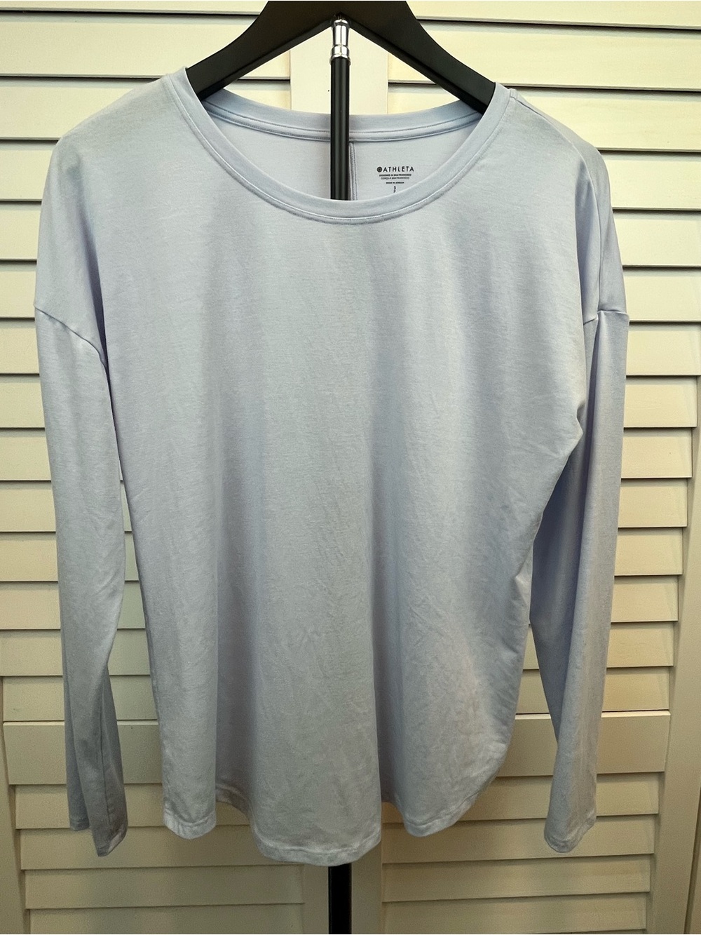Athleta Pale Blue Crewneck Long Sleeve Tee